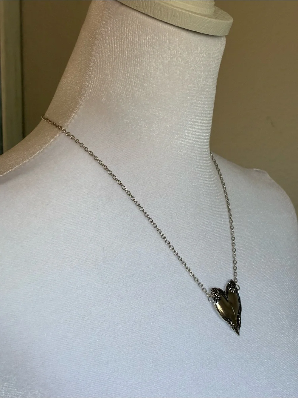 Armor Heart Pendant Necklace in Silver - Women Jewelry